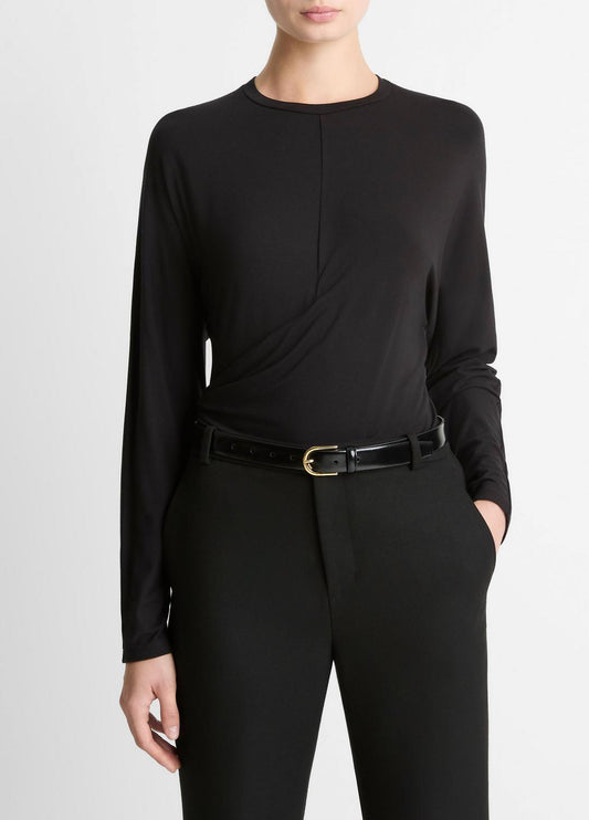 VINCE Discount - Fixed-Drape Long-Sleeve T-Shirt in Long Sleeve