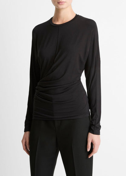 VINCE Discount - Fixed-Drape Long-Sleeve T-Shirt in Long Sleeve
