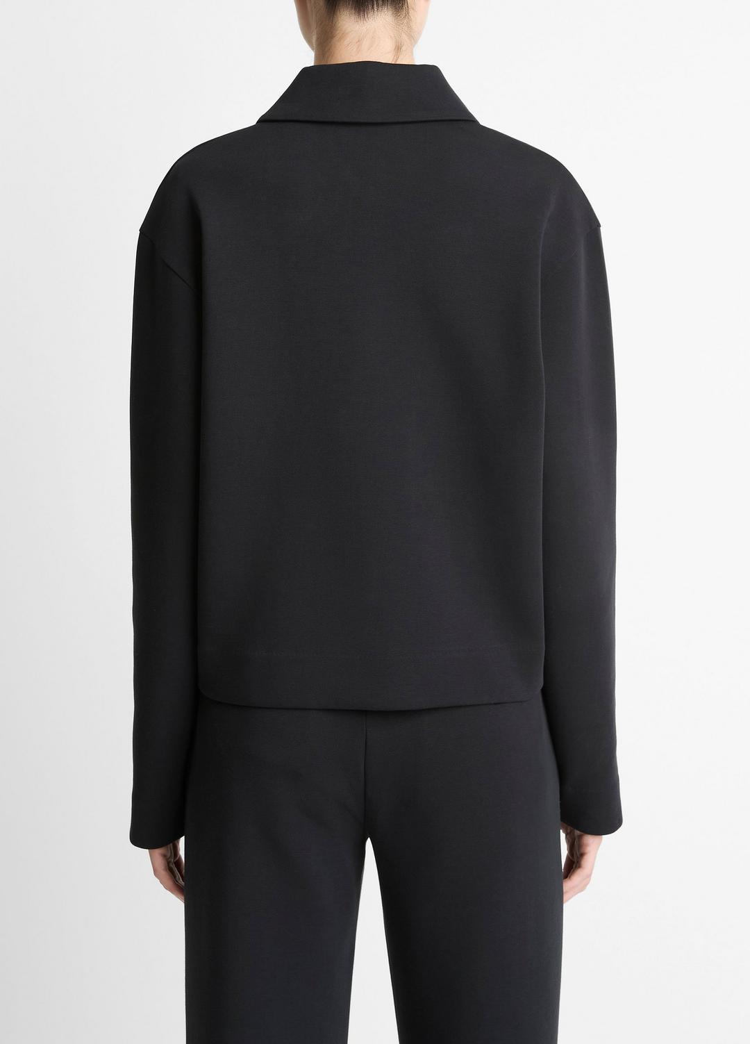 VINCE Latest - Cotton-Blend Half-Zip Pullover in Long Sleeve