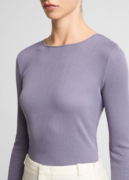 VINCE Latest - Ribbed Pima Cotton Long-Sleeve T-Shirt in Long Sleeve