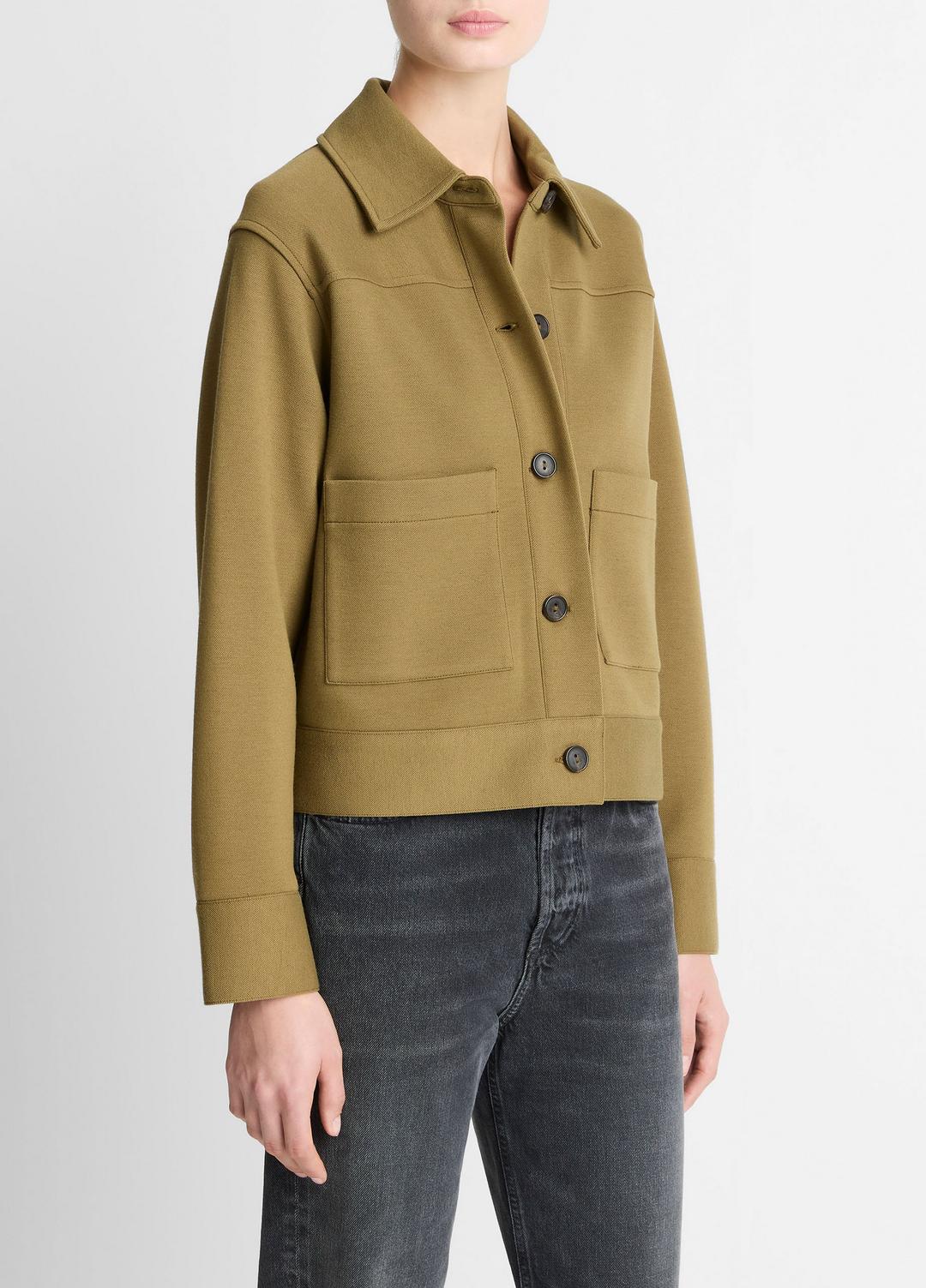 VINCE Sale - Double-Face Cropped Jacket in Jackets
