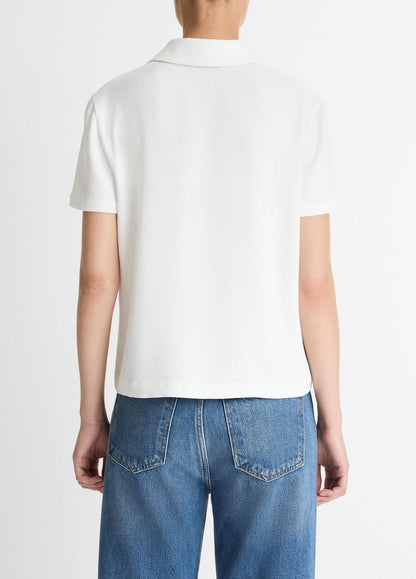 VINCE Customer Favorite - Crepe Polo Shirt in Short Sleeve