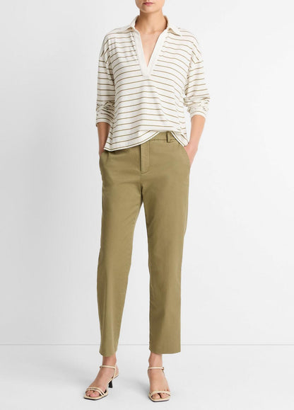 VINCE Best Price - Avery Mid-Rise Italian Stretch-Cotton Chino Pant in Trousers