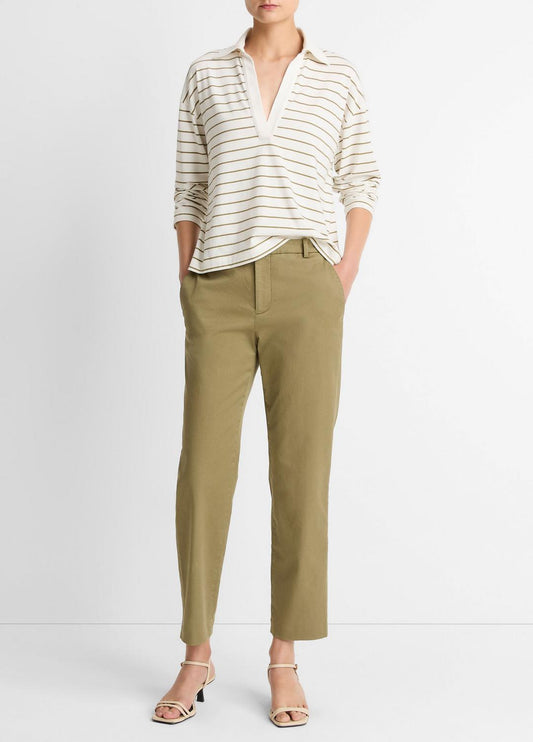 VINCE Best Price - Avery Mid-Rise Italian Stretch-Cotton Chino Pant in Trousers