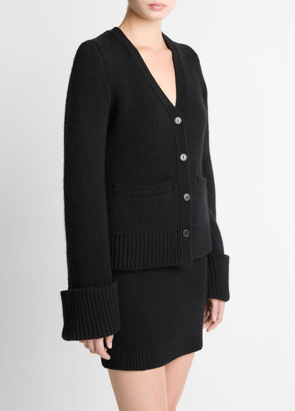 VINCE New - Double-Face Wool & Cashmere-Blend Cardigan in Cardigans