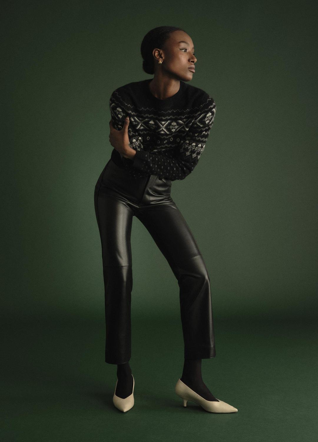 VINCE Quality - Fair Isle Plush Cashmere Sweater in Crew Neck