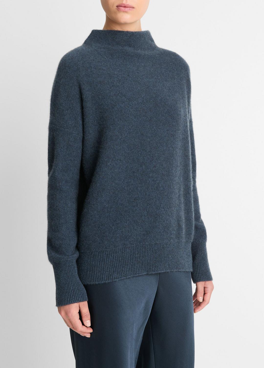 VINCE Hot Sale - Plush Cashmere Funnel-Neck Sweater in Turtleneck