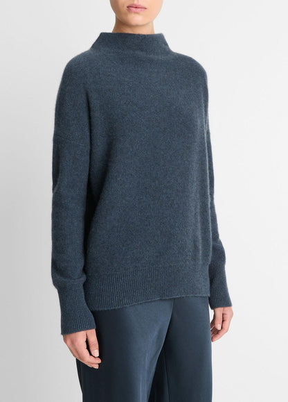 VINCE Hot Sale - Plush Cashmere Funnel-Neck Sweater in Turtleneck