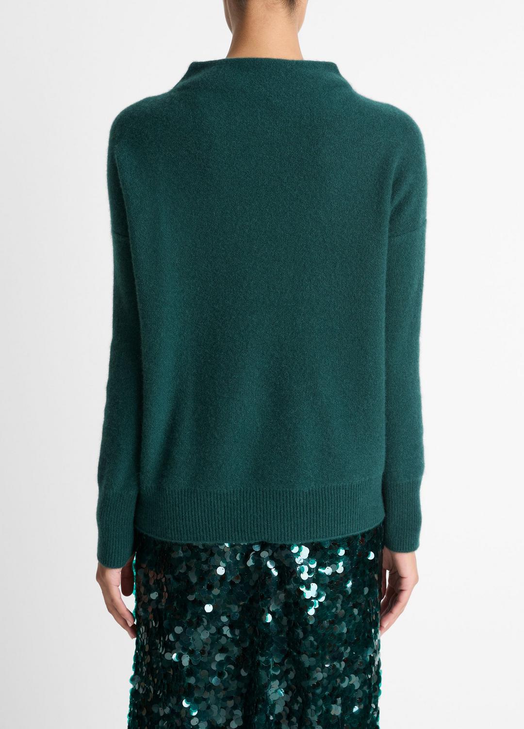 VINCE Best Seller - Plush Cashmere Funnel-Neck Sweater in Turtleneck