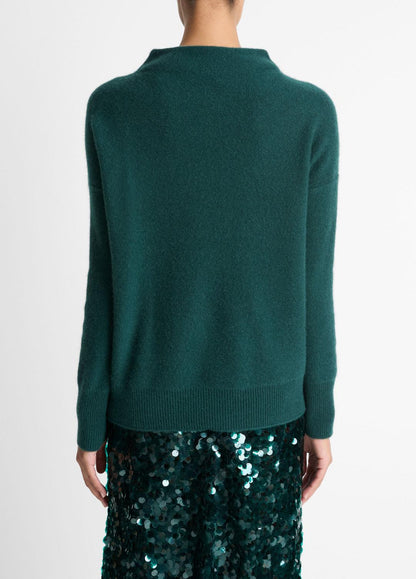 VINCE Best Seller - Plush Cashmere Funnel-Neck Sweater in Turtleneck