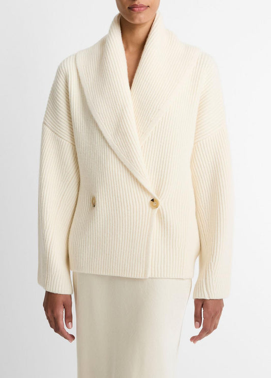 VINCE Smart Buy - Wool-Blend Draped Sweater Coat in Sweaters