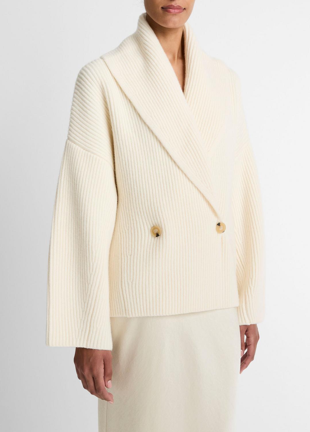 VINCE Smart Buy - Wool-Blend Draped Sweater Coat in Sweaters