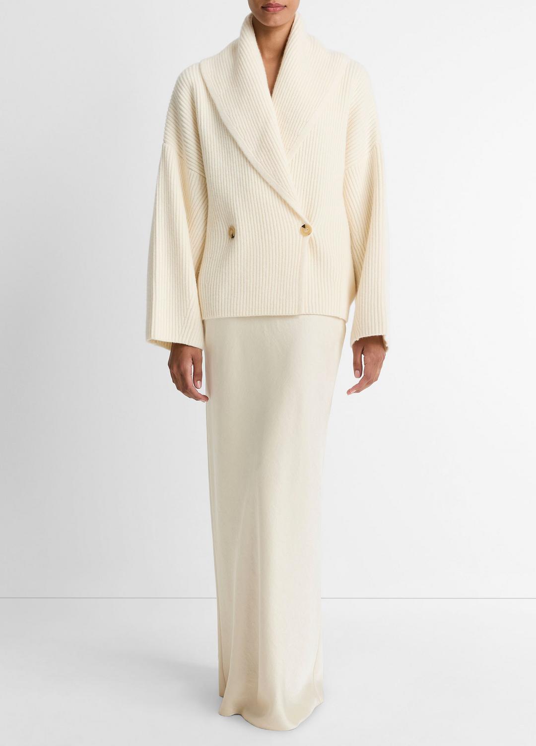 VINCE Smart Buy - Wool-Blend Draped Sweater Coat in Sweaters