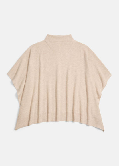 VINCE Trusted - Merino Wool-Cashmere Funnel-Neck Poncho in Accessories