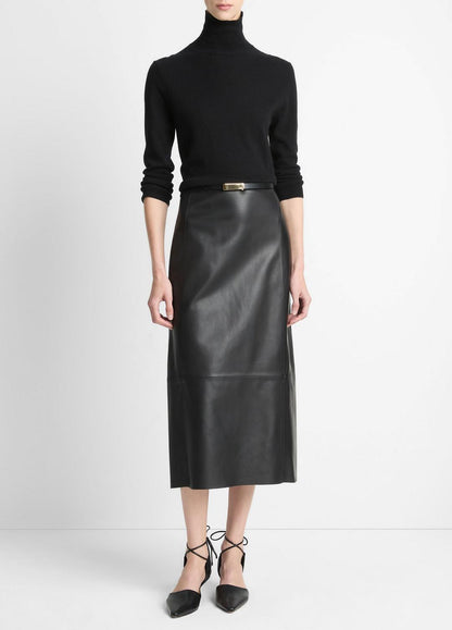 VINCE Popular - Cashmere-Silk Three-Quarter-Sleeve Mock-Neck Sweater in Turtleneck