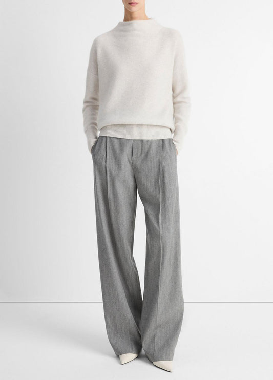 VINCE Featured - Plush Cashmere Funnel-Neck Sweater in Turtleneck