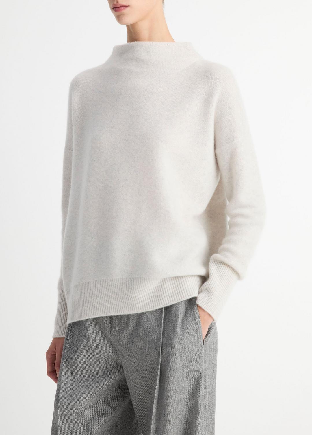 VINCE Featured - Plush Cashmere Funnel-Neck Sweater in Turtleneck