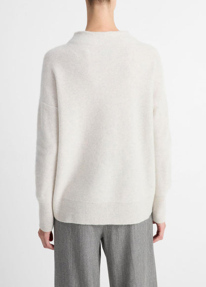 VINCE Featured - Plush Cashmere Funnel-Neck Sweater in Turtleneck