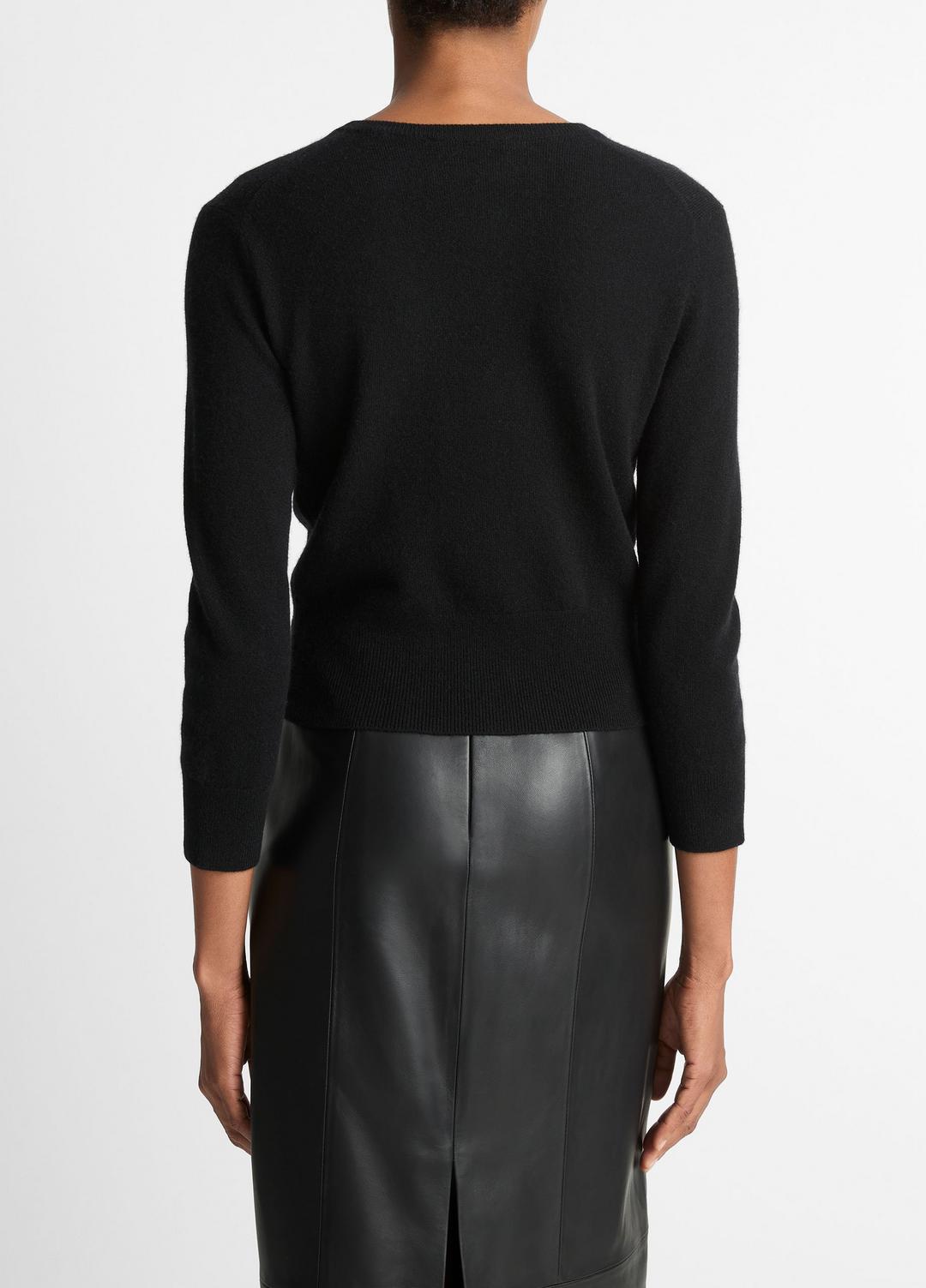 VINCE Recommended - Metal-Button Wool & Cashmere-Blend Cardigan in Cardigans