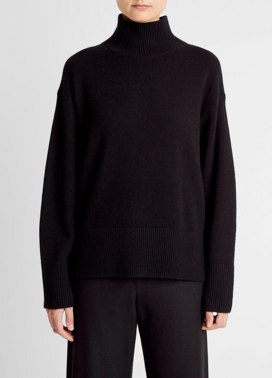 VINCE Smart Buy - Wool-Cashmere Side-Slit Turtleneck Sweater in Turtleneck