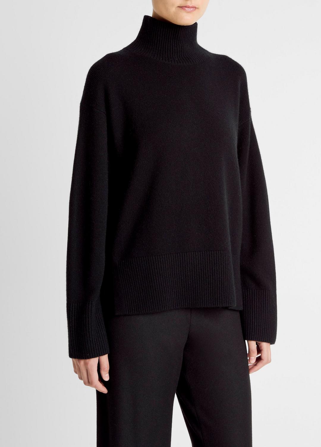 VINCE Smart Buy - Wool-Cashmere Side-Slit Turtleneck Sweater in Turtleneck