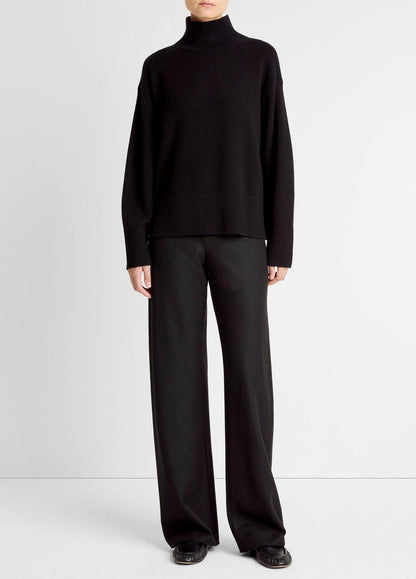 VINCE Smart Buy - Wool-Cashmere Side-Slit Turtleneck Sweater in Turtleneck