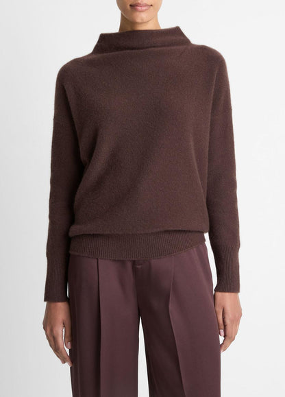 VINCE Exclusive - Plush Cashmere Funnel-Neck Sweater in Turtleneck