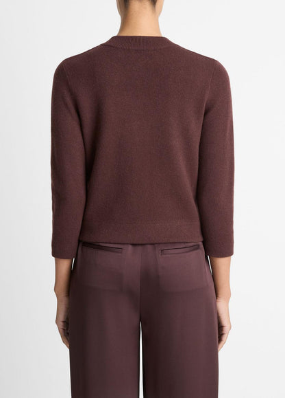 VINCE Popular - Wool-Blend Shrunken Snap Cardigan in Cardigans
