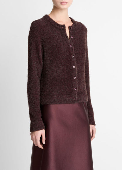 VINCE Premium - Metallic Eyelash Cardigan in Cardigans