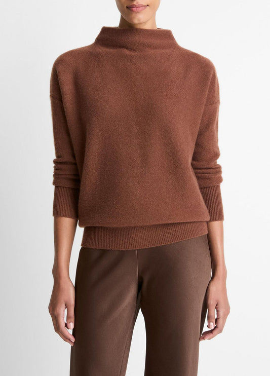 VINCE Best Price - Plush Cashmere Funnel-Neck Sweater in Turtleneck