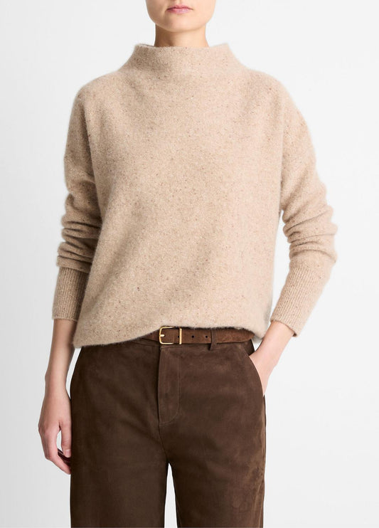 VINCE Special Offer - Donegal Cashmere Funnel-Neck Sweater in Turtleneck