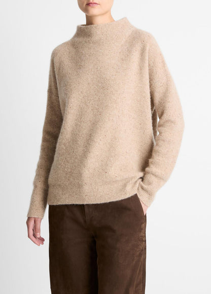 VINCE Special Offer - Donegal Cashmere Funnel-Neck Sweater in Turtleneck