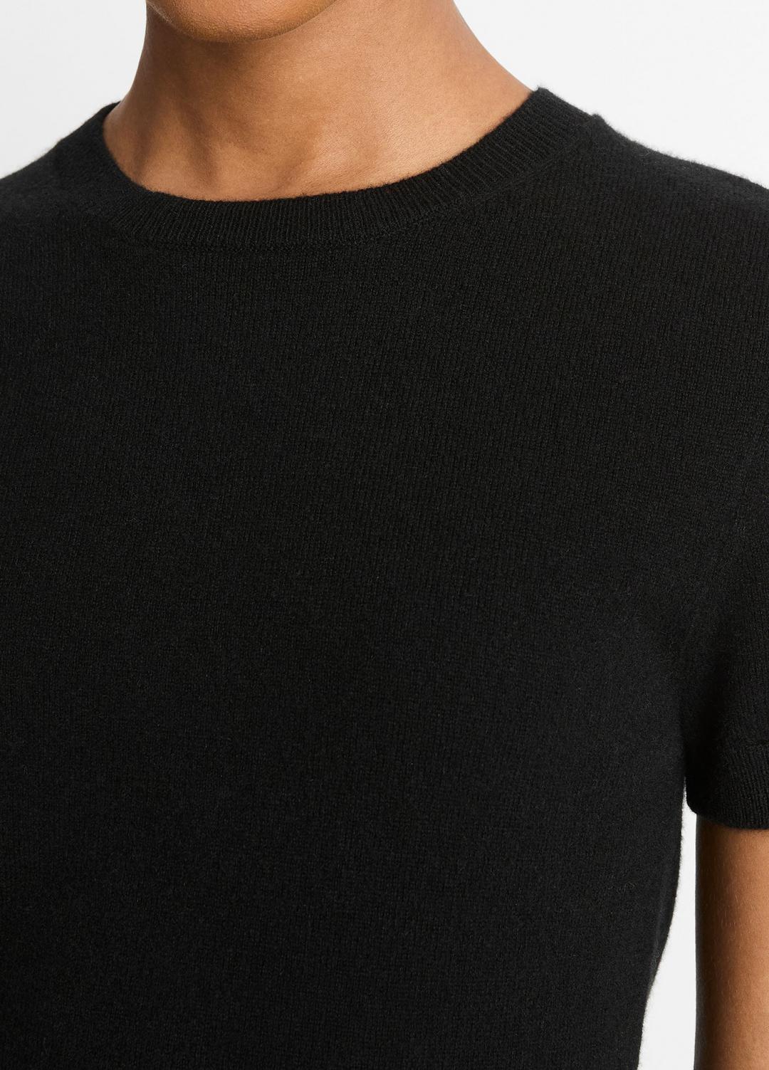 VINCE Classic - Wool & Cashmere-Blend Short-Sleeve Sweater in Crew Neck