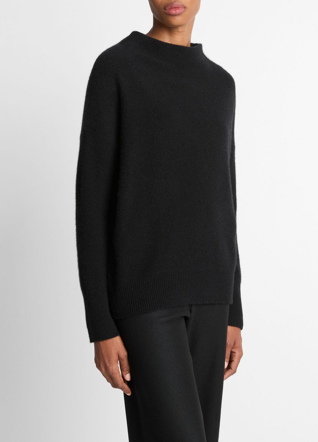VINCE Essential - Plush Cashmere Funnel-Neck Sweater in Turtleneck