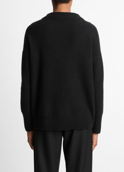 VINCE Essential - Plush Cashmere Funnel-Neck Sweater in Turtleneck