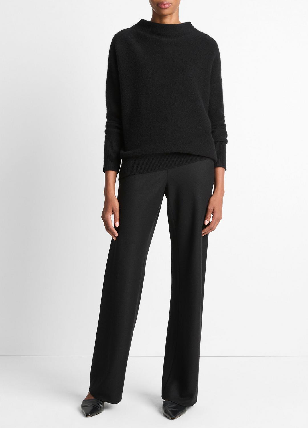 VINCE Essential - Plush Cashmere Funnel-Neck Sweater in Turtleneck