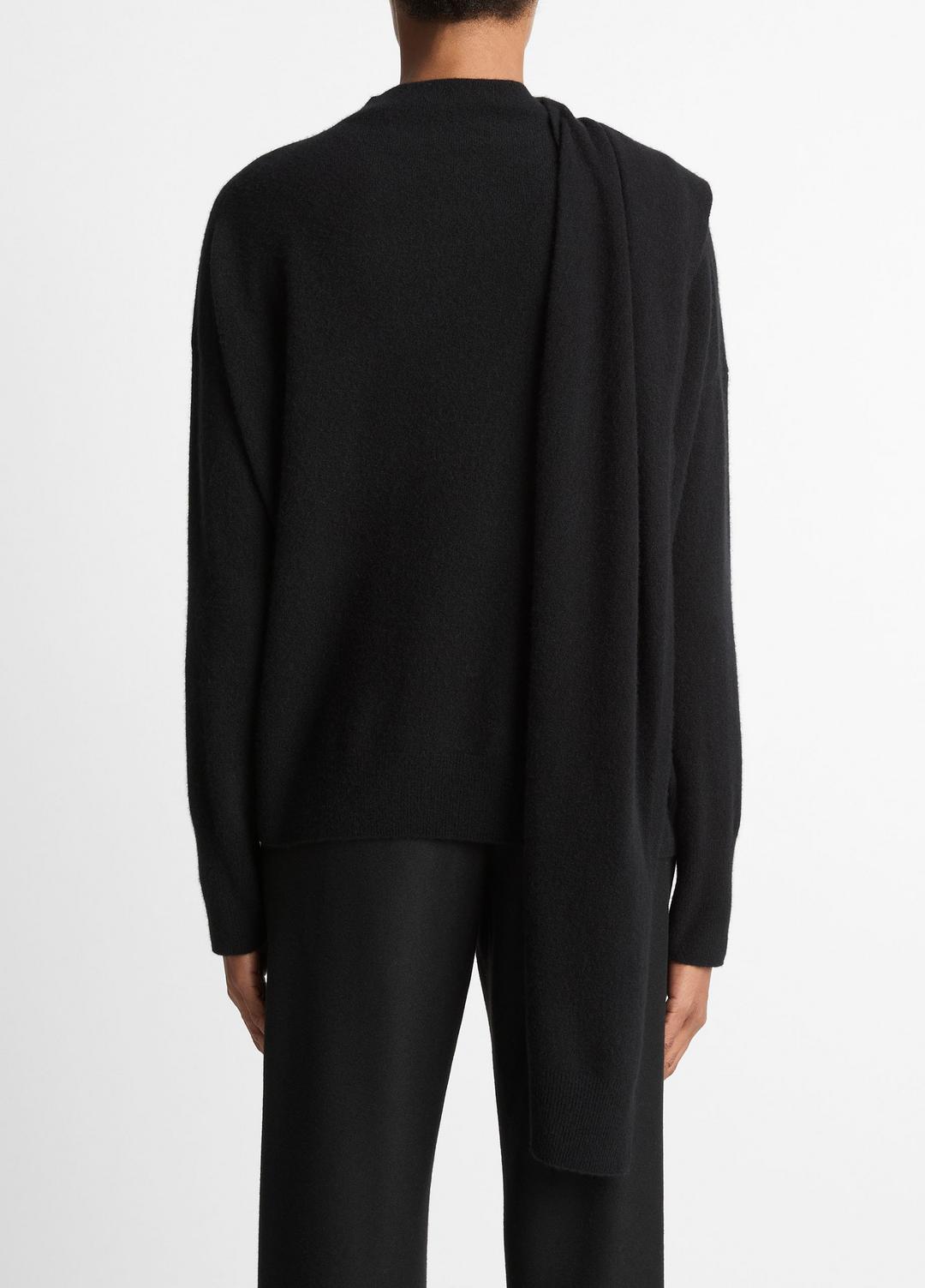 VINCE Exclusive - Draped-Shawl Wool-Cashmere Sweater in Turtleneck