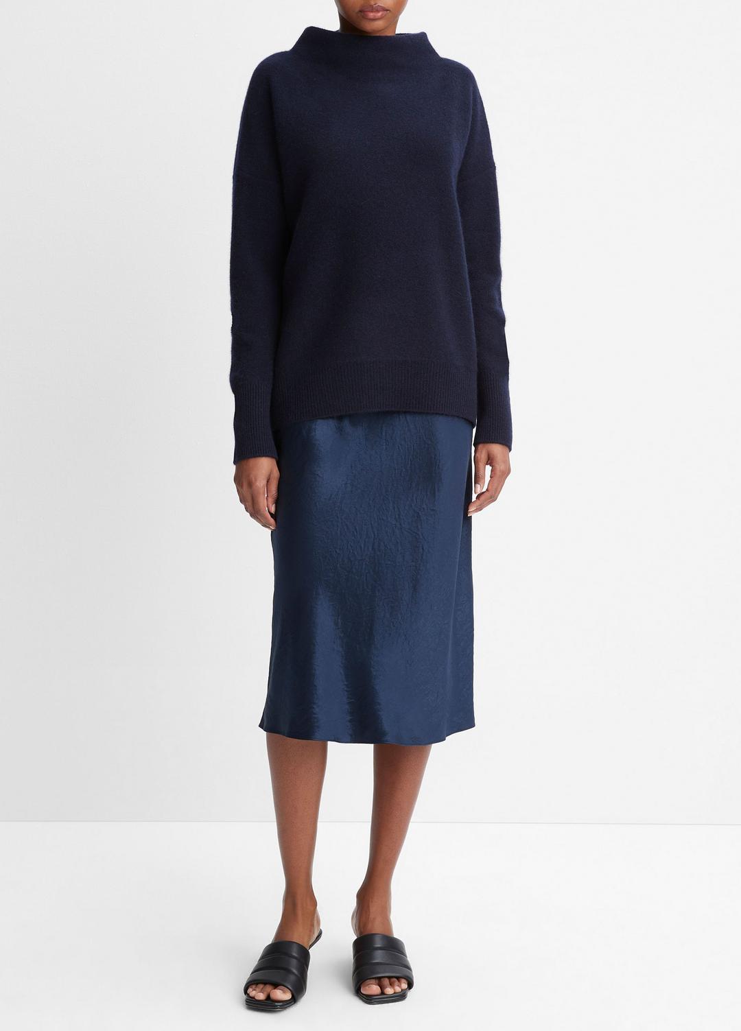 VINCE Signature - Plush Cashmere Funnel-Neck Sweater in Turtleneck