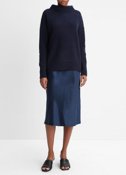 VINCE Signature - Plush Cashmere Funnel-Neck Sweater in Turtleneck
