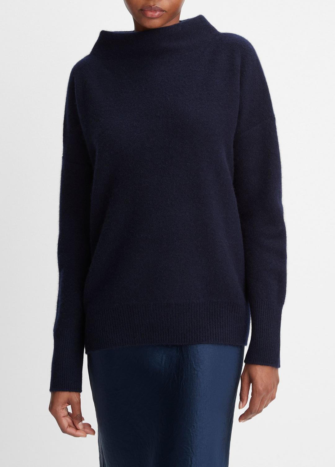 VINCE Signature - Plush Cashmere Funnel-Neck Sweater in Turtleneck