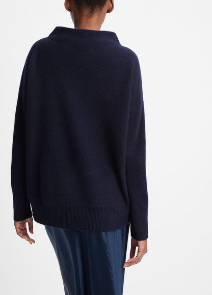 VINCE Signature - Plush Cashmere Funnel-Neck Sweater in Turtleneck