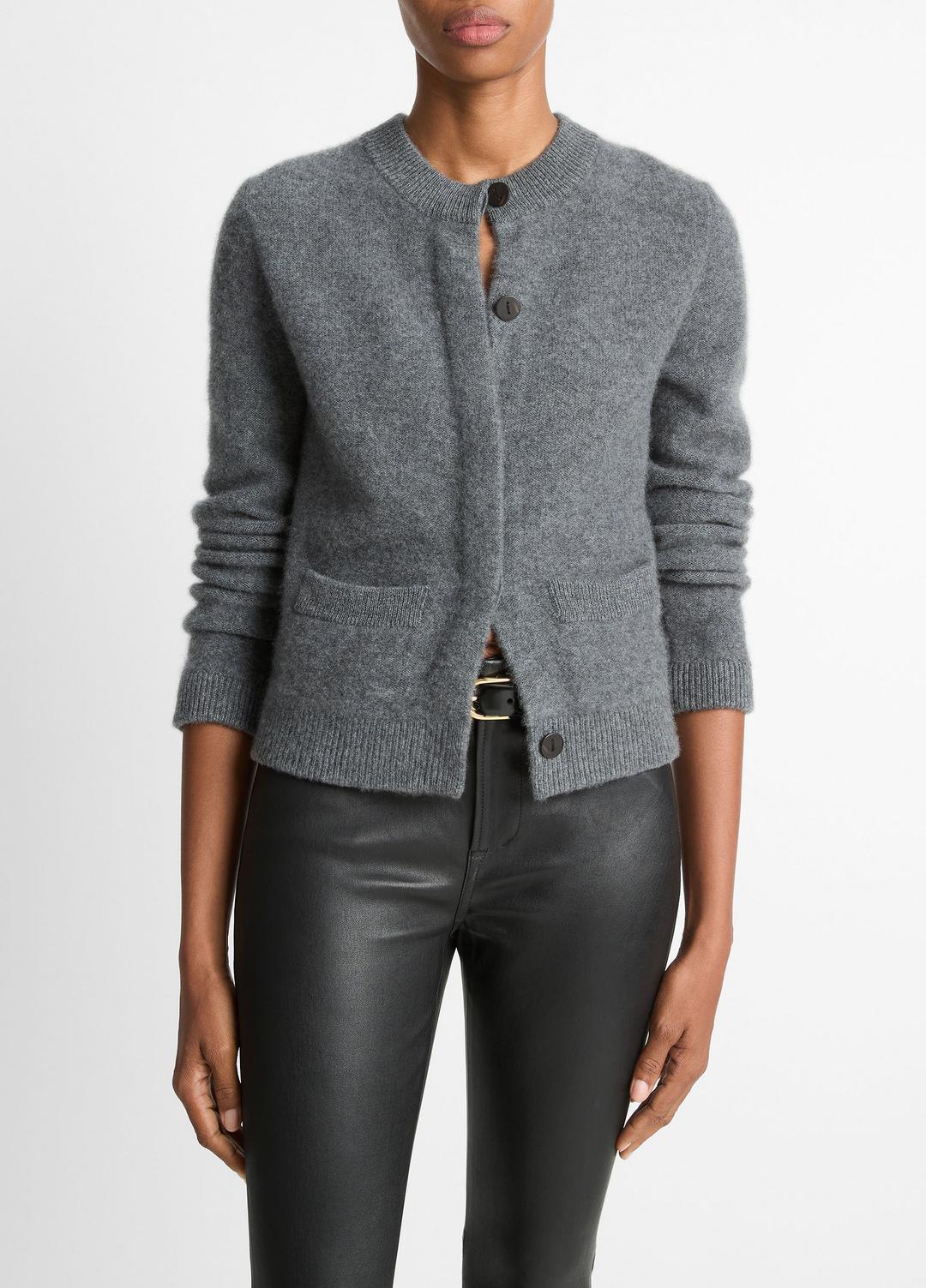 VINCE Best Seller - Plush Cashmere Shrunken Cardigan in Cardigans