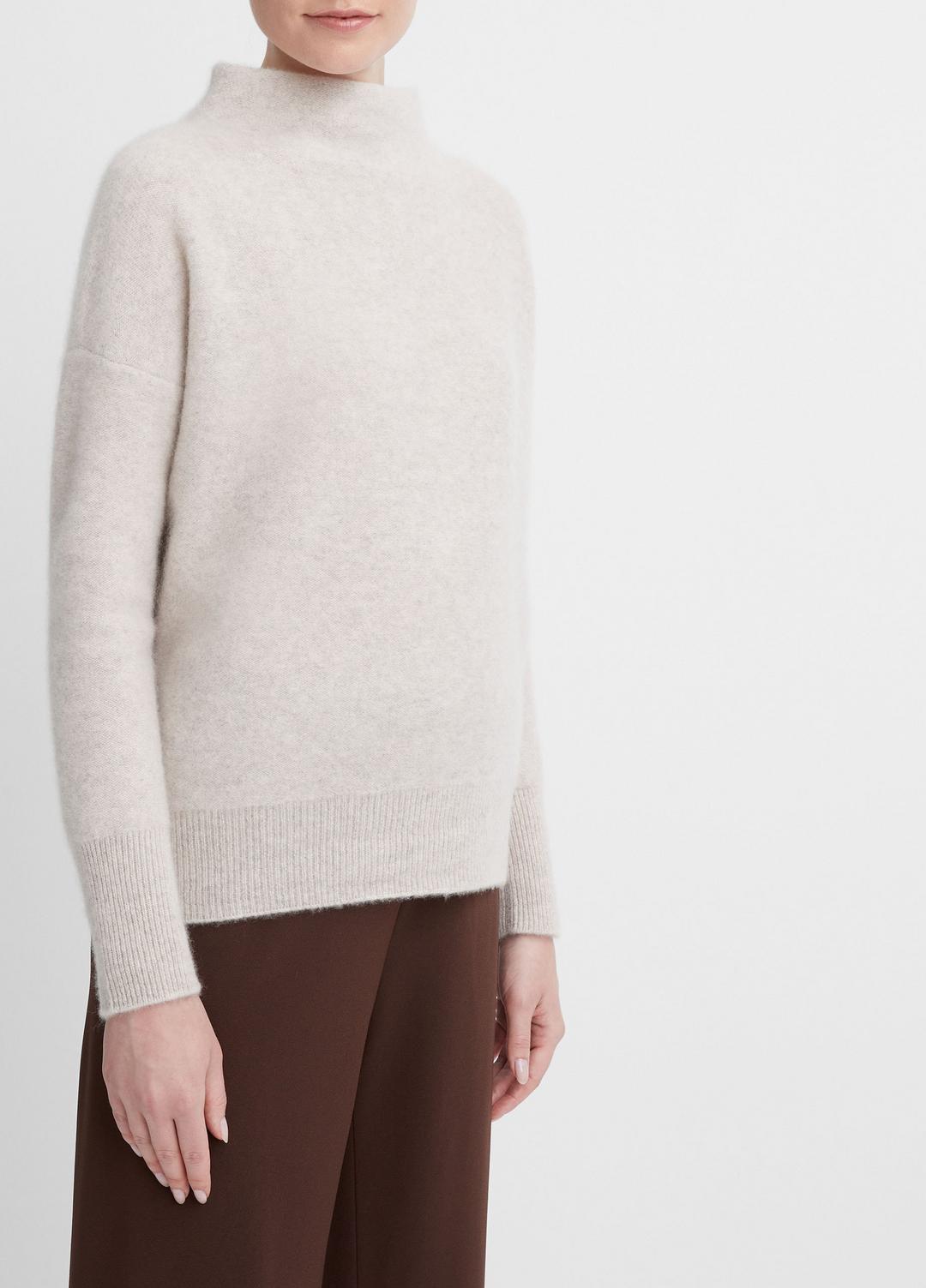 VINCE Everyday - Plush Cashmere Funnel-Neck Sweater in Turtleneck