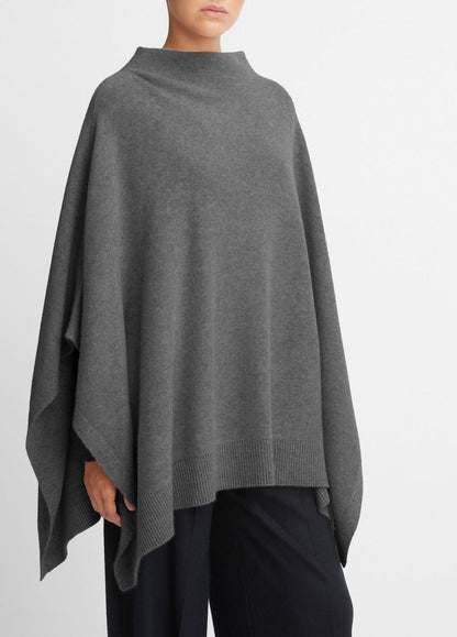 VINCE Quality - Merino Wool-Cashmere Funnel-Neck Poncho in Accessories