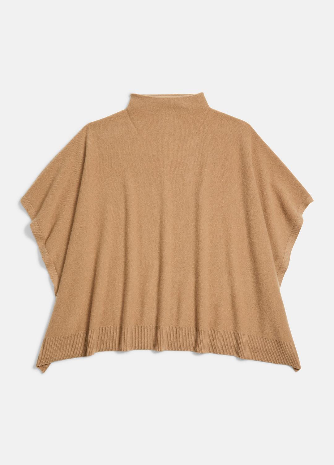 VINCE Top Pick - Merino Wool-Cashmere Funnel-Neck Poncho in Accessories