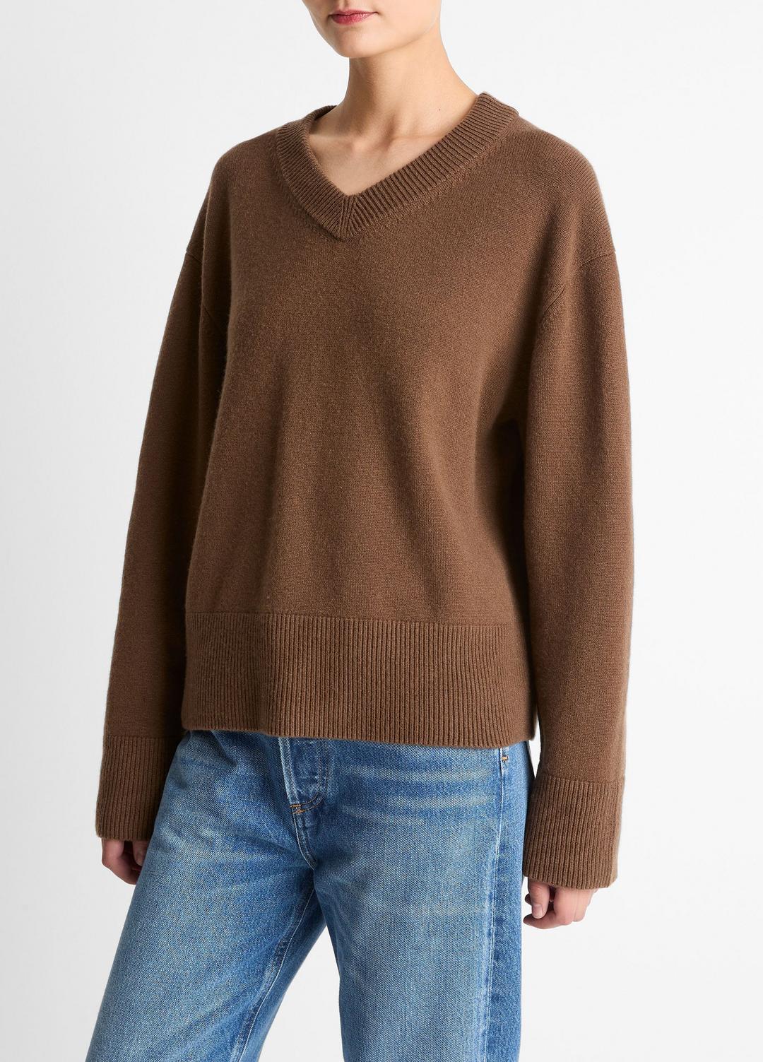 VINCE Trusted - Wool-Cashmere V-Neck Sweater in V-Neck