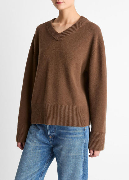 VINCE Trusted - Wool-Cashmere V-Neck Sweater in V-Neck