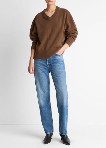 VINCE Trusted - Wool-Cashmere V-Neck Sweater in V-Neck