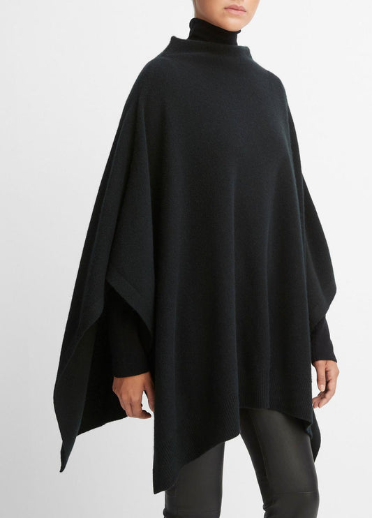 VINCE Everyday - Merino Wool-Cashmere Funnel-Neck Poncho in Accessories