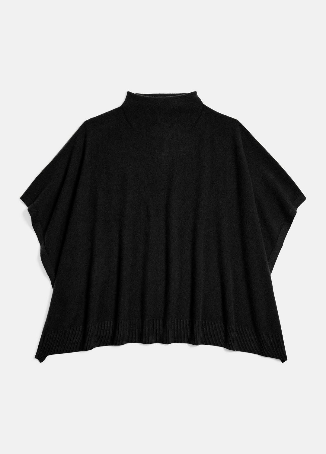 VINCE Everyday - Merino Wool-Cashmere Funnel-Neck Poncho in Accessories